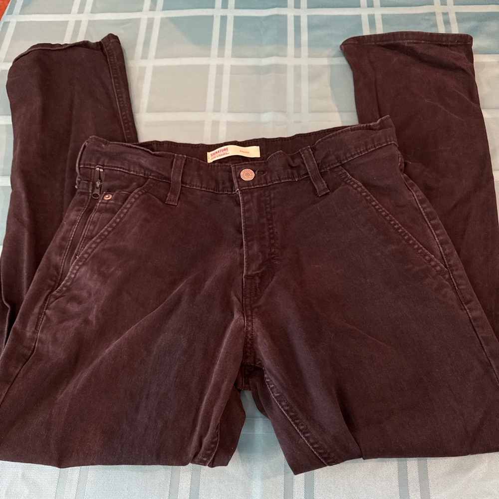 Signature by Levi Strauss Women's Dark Brown Straight Leg Jeans